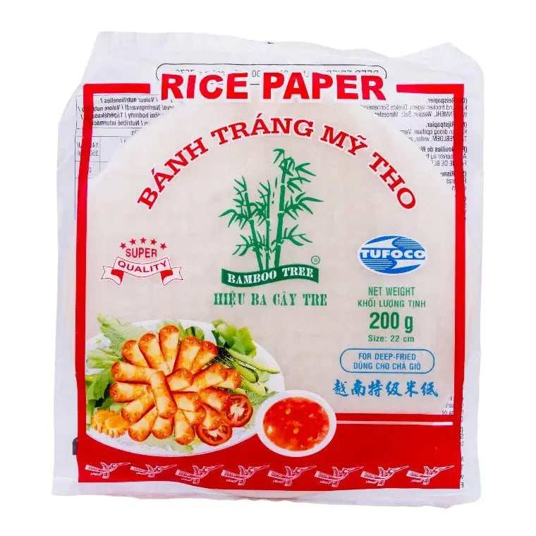 Bamboo Tree Rispapper för vårrullar (runda 22 cm) 200g