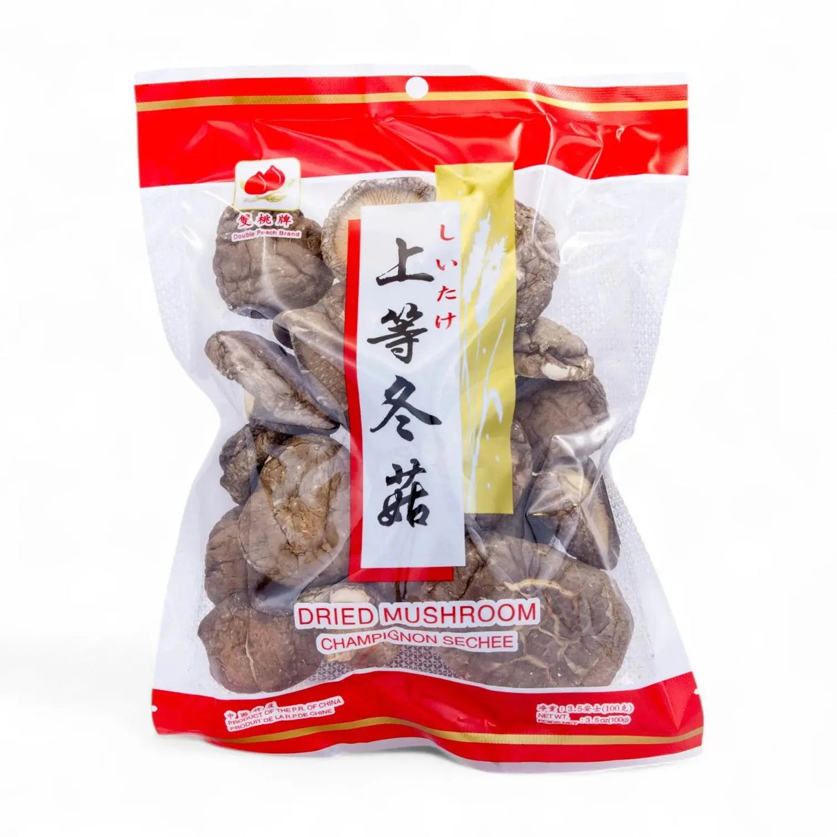 Double Peach Torkad hel shiitakesvamp 100g