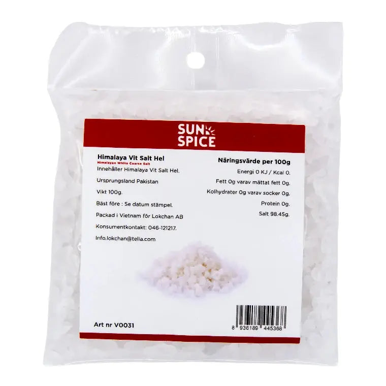 Sun Spice Vit Himalayasalt Hel 100g