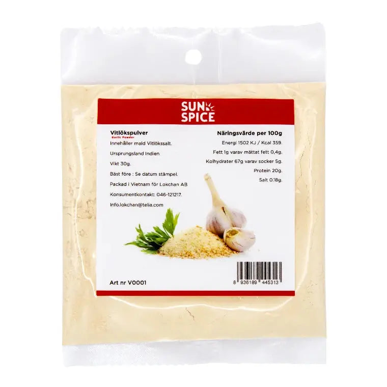 Sun Spice Vitlökspulver 30g