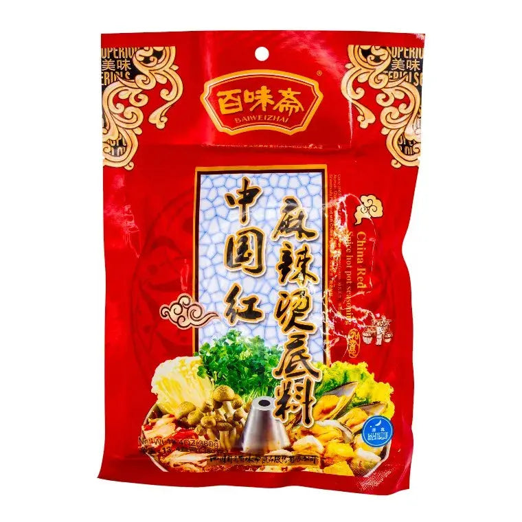 Baiweizhai Kryddbas för China Red hot pot 380g