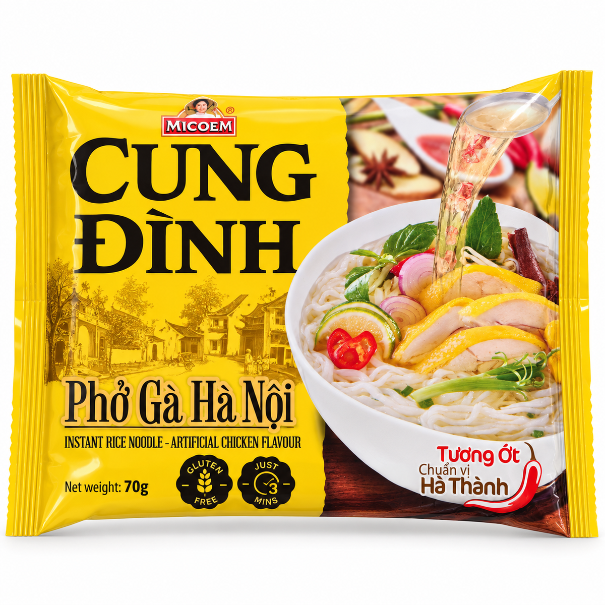 Phở risnudlar med kycklingsmak