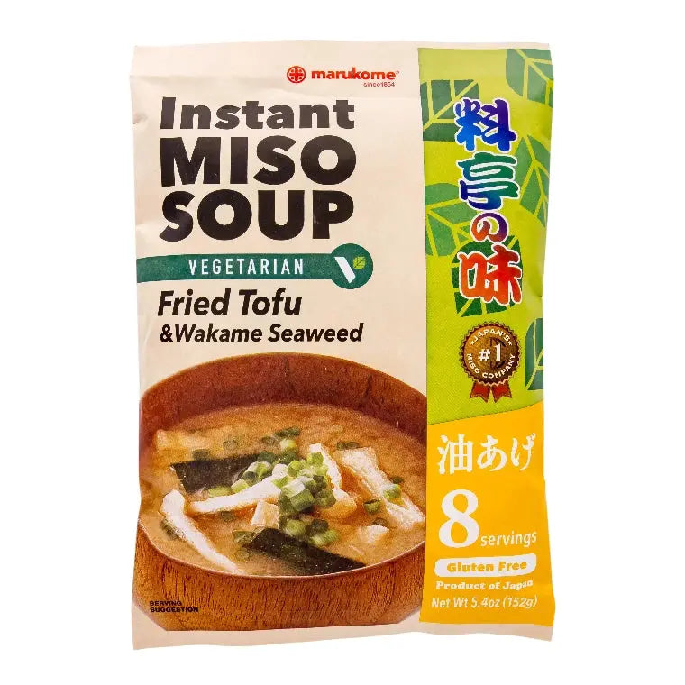 Misosoppa med friterad tofu & wakame