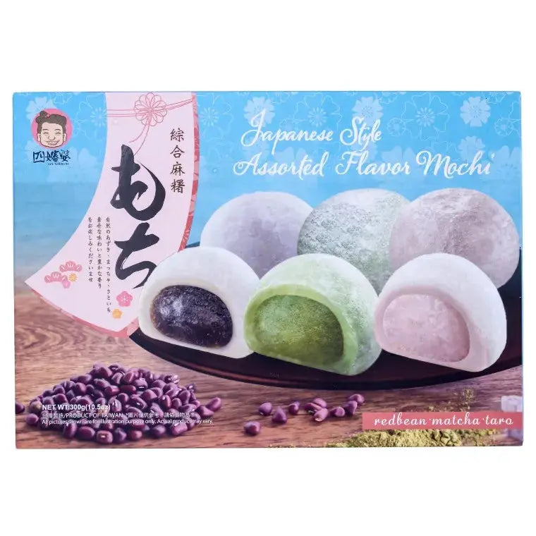 Szu Shen Po Mochi mix röda bönor, matcha och taro 300g