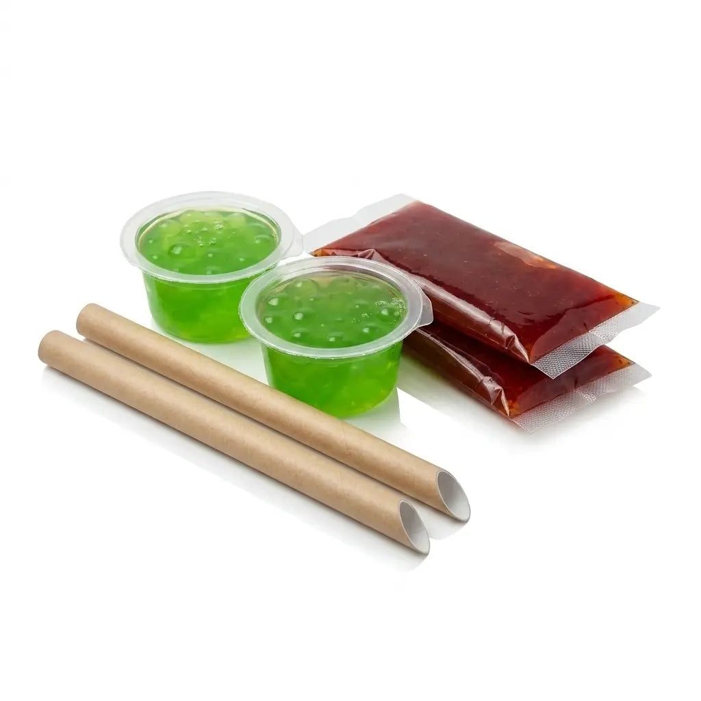 Bubble Tea Jordgubbssylt & Grönt Äppelboba Bub
