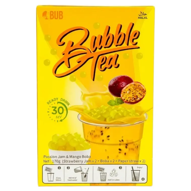 Bubble Tea Passionsfruktssylt & Mangoboba Bub