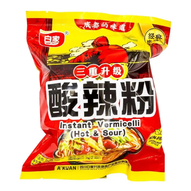 Glasnudlar, het & syrlig smak