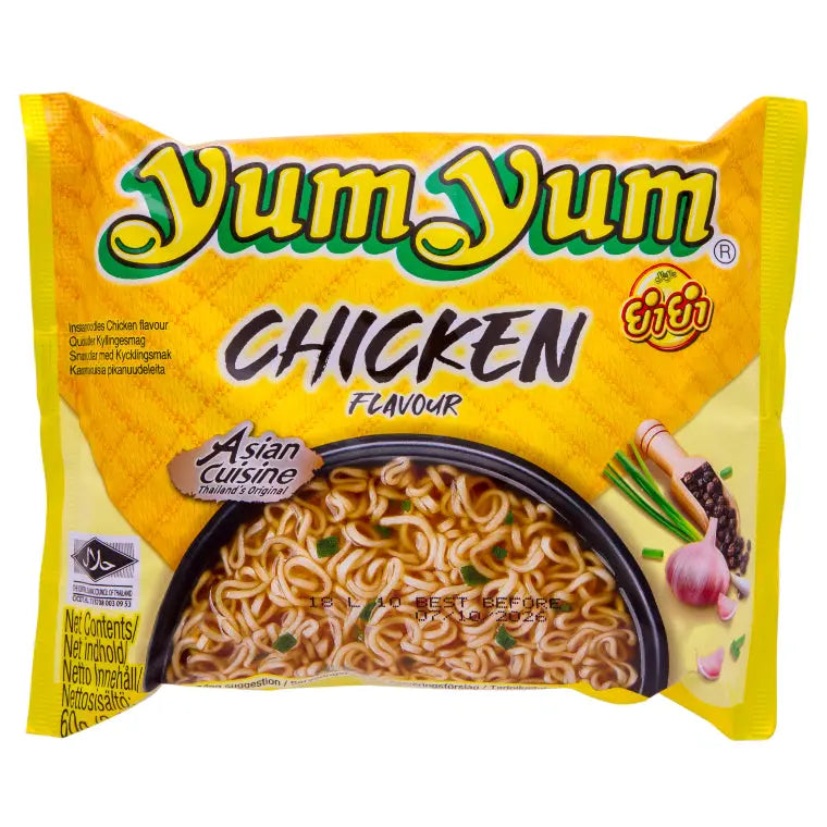 Snabbnudlar Kycklingsmak Yum Yum