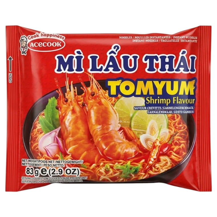Tom Yum nudlar med räksmak