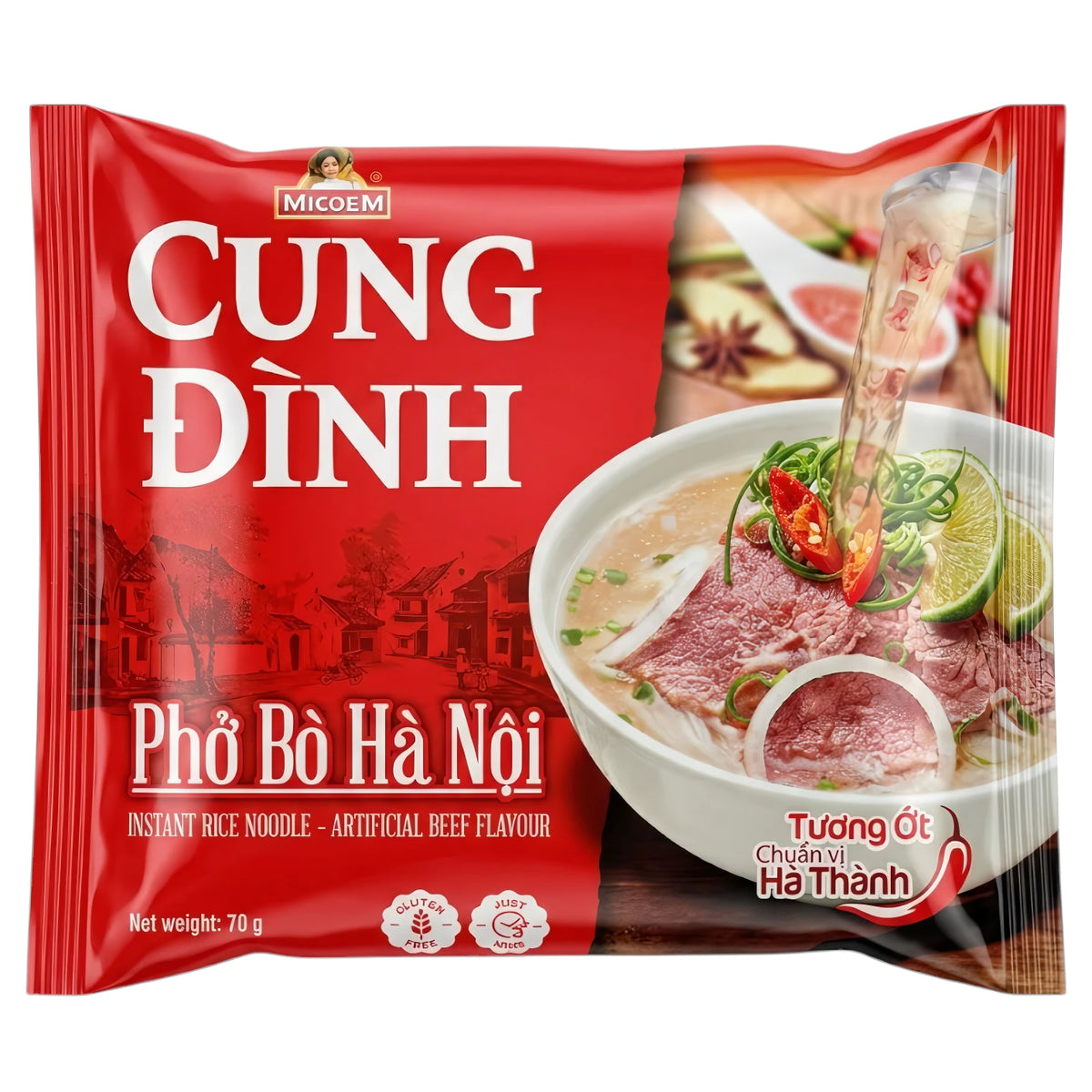 Phở risnudlar med biffsmak