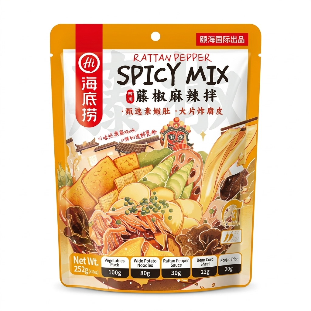 Het Sichuanmix med rottingpeppar