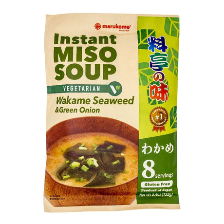 Misosoppa med wakame sjögräs och grönlök Marukome