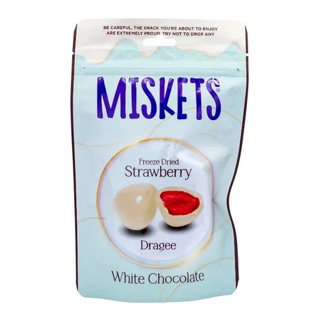 Miskets Frystorkade Jordgubbar Vit Choklad