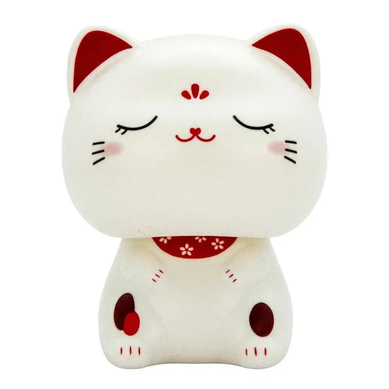 Lyckokatt Wobble Head - Stängda Ögon