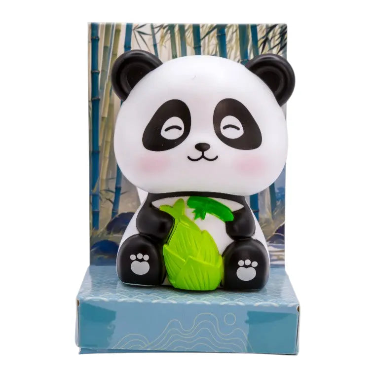 Lyckopanda med stängda ögon