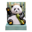 Söt pandafigur med bambu