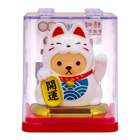 Lyckokattfigur i blå design