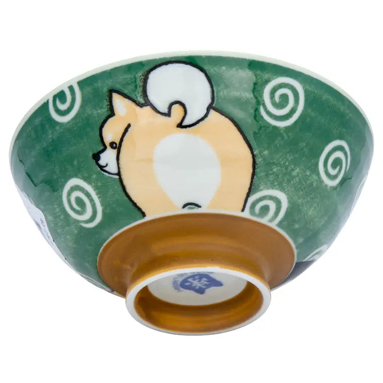 Ris-skål Kawaii Shiba Grön Tokyo Design Studio