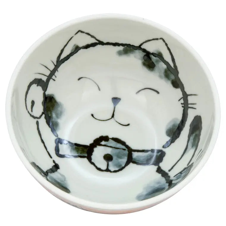 Kawaii Risskål med Rosa Kattmotiv 600ml Tokyo Design Studio