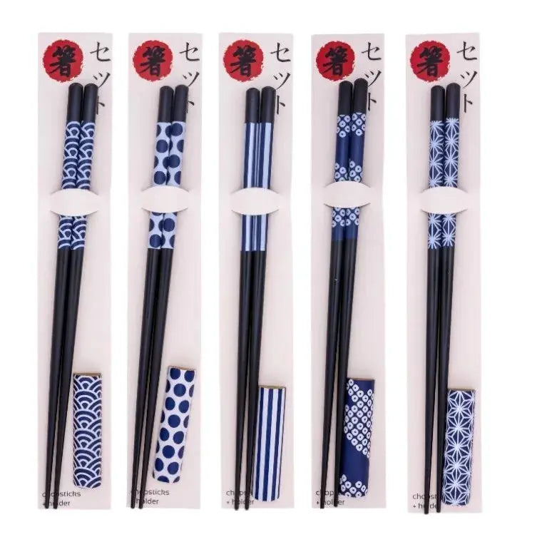 Ätpinnar med stöd 22,5 cm (5-mix blå)