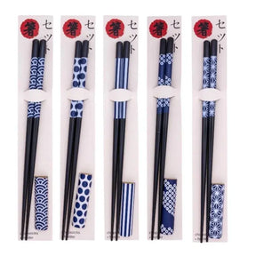 Ätpinnar med stöd 22,5 cm (5-mix blå)