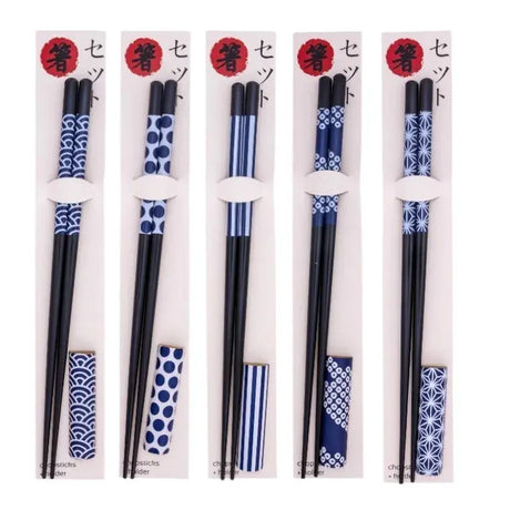 Ätpinnar med stöd 22,5 cm (5-mix blå)